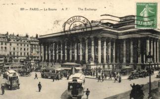 Paris, La Bourse / exchange stock, autobuses, automobiles