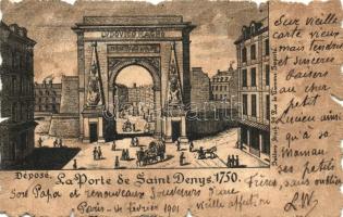 Paris, Porte Saint-Denis / gate in 1750 (EK)