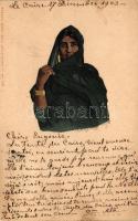 Egyptian woman, folklore Emb. Plentl Mary Mill Graz-Cairo no. 309.