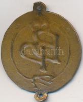 ~1920. "Budapest" zománcozott fém jelvény (27,5mm)  T:2- zománchiány