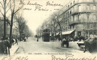 Paris, Boulevard Saint Michel, tram (fl)