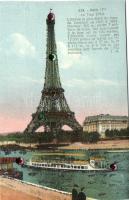 Paris, Eiffel Tower, decorated, steamship (EK)