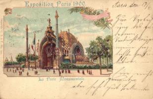 1900 Paris, Exposition Universelle, La Porte Monumentale, C.S. a F. No. 101. litho (fa)