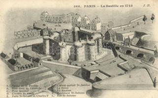 1900 Paris, Bastille in 1725 (Rb)