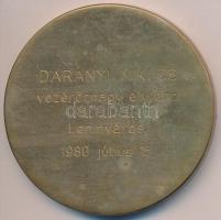 1980. "Tiszai Vegyi Kombinát" Br emlékérem, hátlapja vésett (69mm) T:2,2-