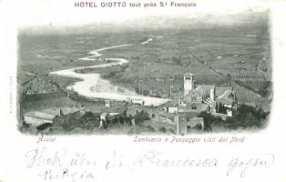 Assisi, Sanctuary and road, Hotel Giotto tout pres St. Francois