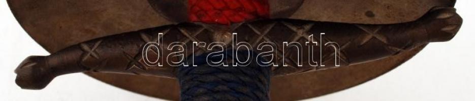 Antik dísz vívótőr, szintetikus kő markolatgombbal, jelzett pengével, pengehossz: 60,5 cm, teljes ho...