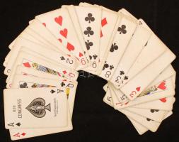 cca 1940 Römi kártya csomag, hátoldalán festményekkel / Vintage American rummy cards