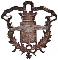 Franciaország ~1930. Párizs címere, fém jelvény "Fluctuat nec mergitur" (38,5x39,5mm) T:2
...