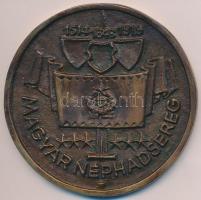 DN "Magyar Néphadsereg - 1514-1848-1919" Br emlékplakett (83mm) T:2-