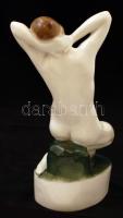 Zsolnay porcelán akt, apró mázhibával, jelzett, m: 24 cm