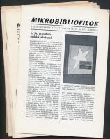 1973-1991 Mikrobibliofilok - a minikönyvgyűjtők szaklapjának 12 száma.