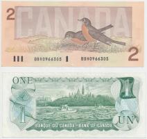 Kanada 1973. 1$ + 1986. 2$ T:I-,II-
Canada 1973. 1 Dollar + 1986. 2 Dollars C:AU,VF