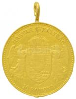 1906KB 10K Au "Ferenc József" Körmöcbánya füllel (Br:3,54g/0.900) T:3 karc
Hungary 1906. 1...