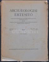 1935-41 Archeologiai Értesítő. 3 kötet Szerk. Hekler Antal. Felvégatlanok. Egyik sérült