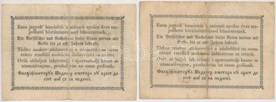 1849. 15Kr + 30Kr "Kossuth bankó" T:III