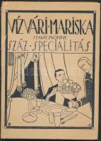 Vízvári Mariska szakácskönyve. Száz specialitás. Budapest, 1986, Minerva. Eggenberger féle kiadás változatlan reprint változata. Illusztrált kiadói karton kötésben. Gerinc kissé sérült