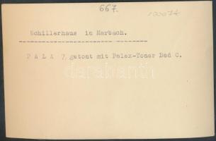 cca 1920-1930 Marbach, Schillerhaus, hátoldalon feliratozva, 9x14 cm /
cca 1920-1930 Marbach am Neck...