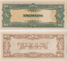 Burma/Japán megszállás 1942. 1/2R "BD" + Fülöp-szigetek/Japán megszállás 1942-1943. 10P (2...