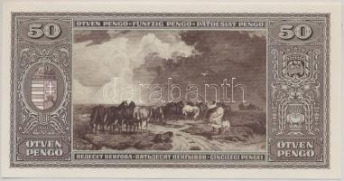 1945. 50P hátlapi fázisnyomat T:I,I- Hungary 1945. 50 Pengő back progress proof C:UNC,AU Adamo SP15