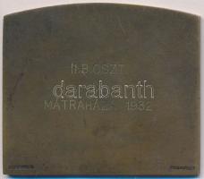 Berán Lajos (1882-1943) 1932. "Magyar Sí Szövetség / II. B. oszt. IX. Mátraháza 1932." Br ...