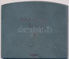 Berán Lajos (1882-1943) 1947. "Magyar Sí Szövetség / 1947. II. 23. ID.A.O. II." hadifém pl...
