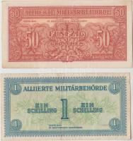 Ausztria/nemzetközi megszállás 1944. 50Gr + 1Sch + 2Sch T:III Austria/allied occupation 1944. 50 Groschen + 1 Schilling + 2 Schilling C:F