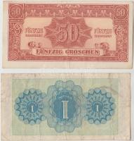 Ausztria/nemzetközi megszállás 1944. 50Gr + 1Sch + 2Sch T:III
Austria/allied occupation 1944. 50 Gro...