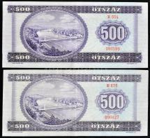 1969. 500Ft (2x) T:II-,III szép papír