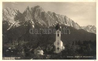 Grainau, Kirche, Waxenstein / church, mountain