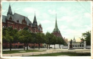 Rostock, Stadenhaus, Steintor und Denkmal Friedrich Franz III. / gate and monument