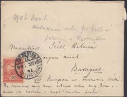 1906 ifj. Tisza Kálmán gróf (1867-1947) saját kézzel írt levele Szél Kálmán nagyszalontai esperesnek...