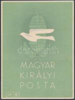 cca 1940 A Magyar Királyi Posta 2 db dísztávirata színes illuszrációval