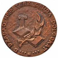 DN "Berzsenyi Dániel Gimnázium BP. / ...s szabad nép tesz csuda dolgokat." Br emlékérem. S...