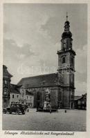 Erlangen, Alstädterkirche, Kriegerdenkmal / old town church, military monument, automobile