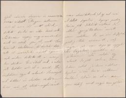 1882 Széll Piroska (1865-1886), Arany János menyének levele apjának, Szél Kálmán nagyszalontai esper...