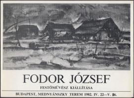 Fodor József(1935-) festőművész aláírása a kiállítására szóló meghívón