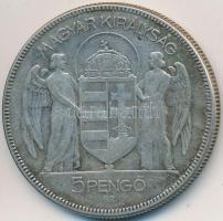 1930. 5P Ag "Horthy jobbra" T:3
Adamo P8