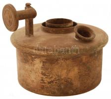 Szecessziós réz teáskanna-tartó, m: 19,5 cm /

Art nouveau copper kettle-holder, h: 19,5 cm