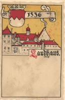 12 db RÉGI történelmi magyar és külföldi városképes és motívum lap; folklór, színésznő, üdvözlő / 12...