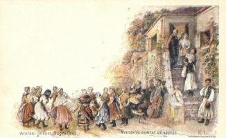 5 db régi használatlan milleniumi 2kr-os díjjegyes litho levelezőlap / 5 old 2kr millenium postcards...