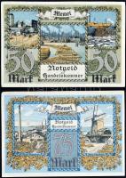 Német Birodalom / Memel / francia adminisztráció 1922. 50M + 75M + 100M T:II,III hajtatlanok, de töb...