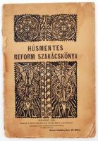 Rajczi Rezsőné: Húsmentes Reform Szakácskönyv. Több mint 200 ízletes, olcsó és egészséges étel leírása. Bp., 1916, Magyarországi Vegetáriánus Egyesület. Kiadói papírkötés, viseltes állapotban.