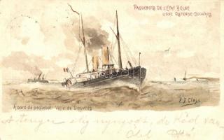 SS Ville de Douvres litho s: Clays Ga. (fa)