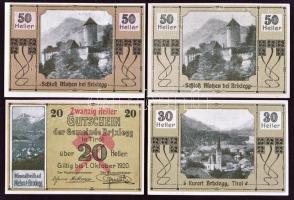 Ausztria / Tirol / Brixlegg 1920. 10h-50h (8xklf) városi szükségpénz T:I,I-
Austria / Tirol / Brixle...