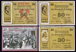Ausztria / Tirol / Brixlegg 1920. 10h-50h (8xklf) városi szükségpénz T:I,I-
Austria / Tirol / Brixle...
