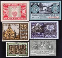 Ausztria 1919-1922. 10db városi szükségpénz T:I,I-
Austria 1919-1922. 10pcs of mixed necessity notes...