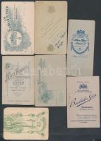 cca 1900, 10db Kemény hátú családi fotó különböző fényképeszektől: ELbl, Alois, Mertens,Nagy Ferencz...