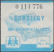 cca 1985 Sorsjegy az SOS gyermekfaluért