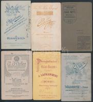 cca 1900, 10db Kemény hátú családi fotó különböző fényképeszektől: Mátrai, Pokorny, Karl Bett, Glax,...